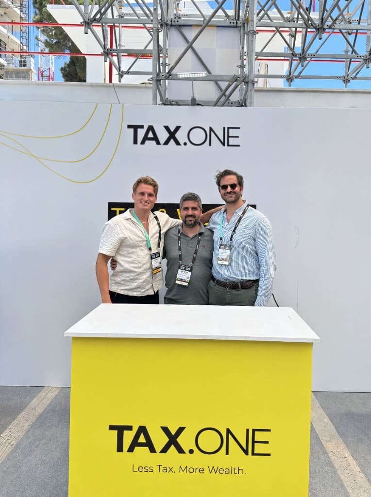 The Tax.One team at a conference booth